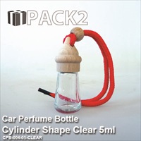 5ml Car Perfume Bottle Cylinder Shape Clear - 10Pcs
